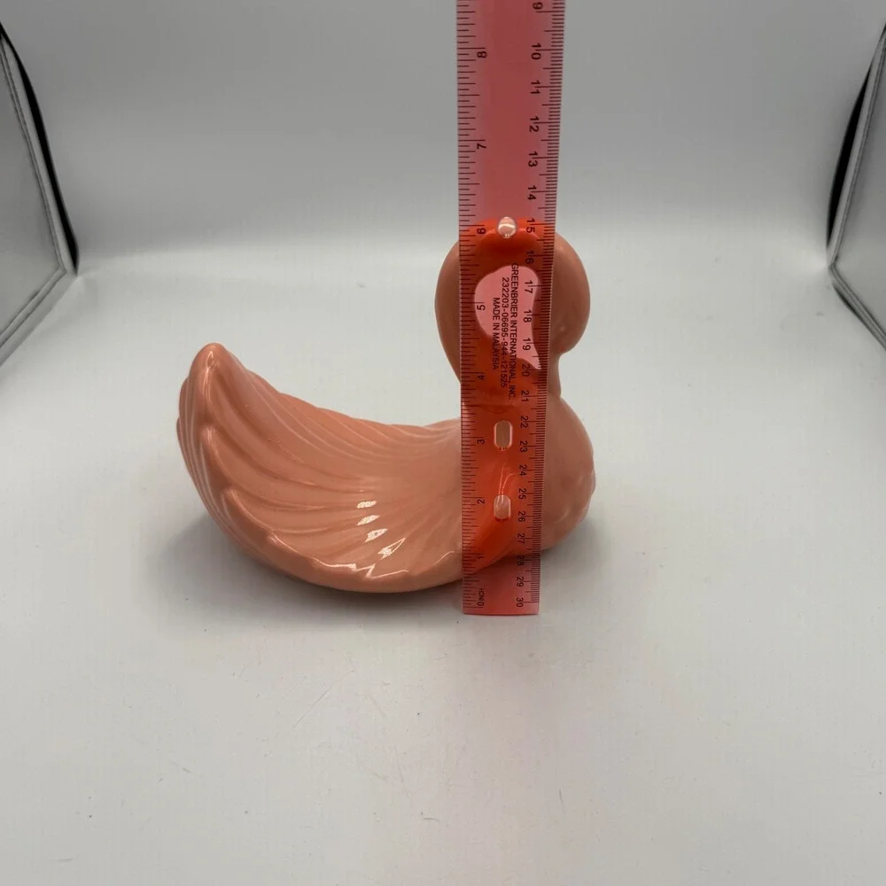 Vintage Pink Ceramic Swan Planter Soap Dish Trinket Bowl Made in Japan 6.5in